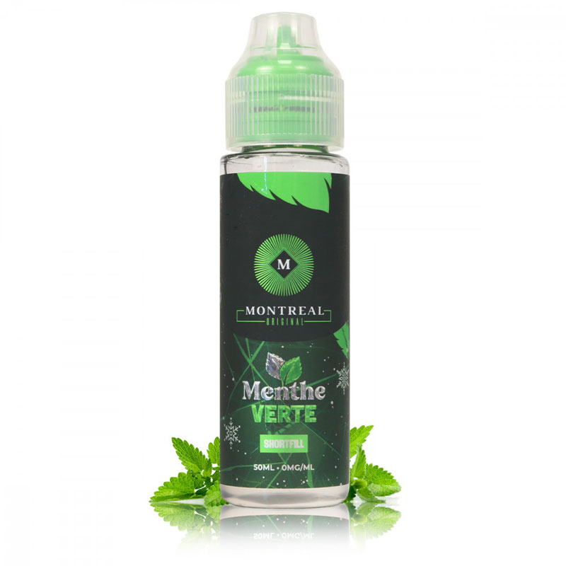 E-liquide Menthe Verte 50 ml Montreal Original, grand flacon, saveur menthe verte, fraîcheur douce